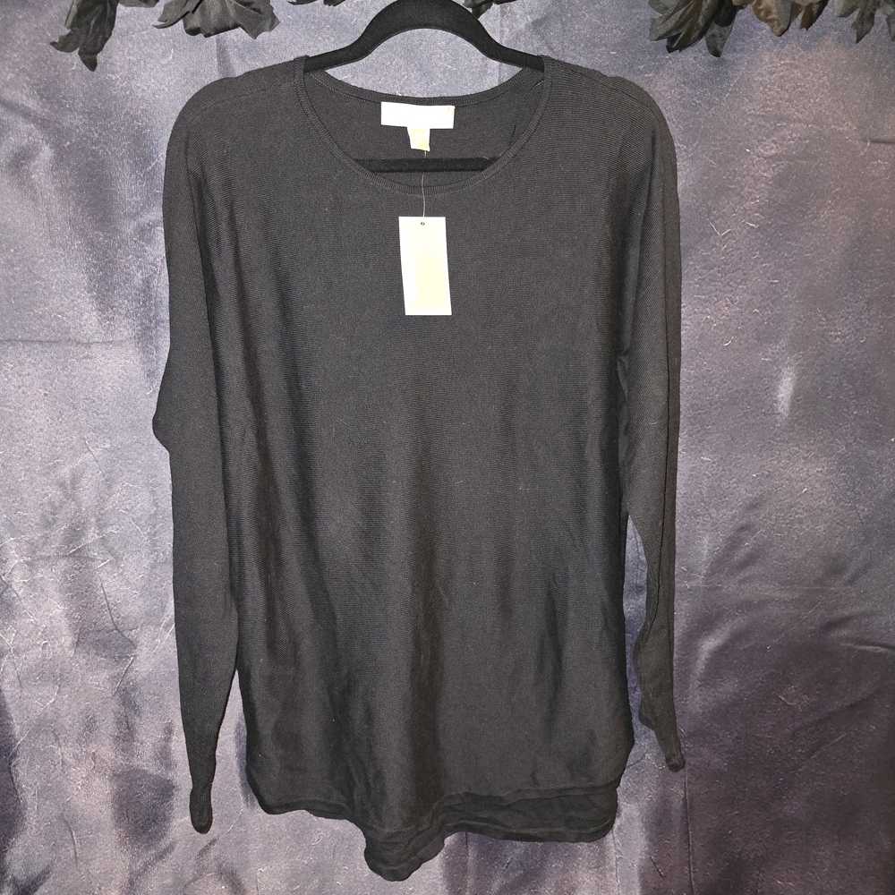 Michael Kors Elegant Black Knit Top
